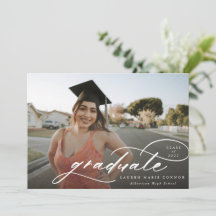 Modern Calligraphy Photo Graduation Horizontal