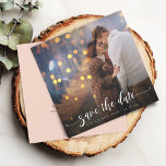 Modern Calligraphy Photo Wedding Save The Date<br><div class="desc">A Modern Calligraphy Photo Wedding Save the Date card is a charming and elegant way to announce your upcoming nuptials to your friends and family. This delightful card features a beautiful union of your favourite photograph and the artistic flair of calligraphy, creating a personalised and timeless keepsake that is both...</div>