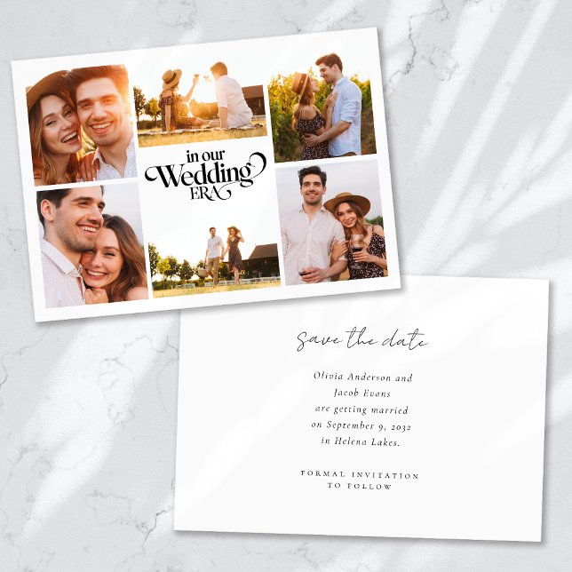 Modern Calligraphy Photo Wedding Save The Date (Creator Uploaded)