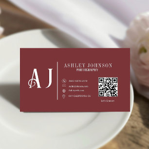 Modern Calligraphy Photographer photography Business Card