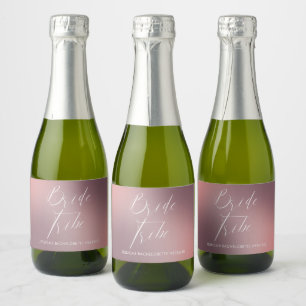 Modern Calligraphy Pink Bachelorette Party  Sparkling Wine Label