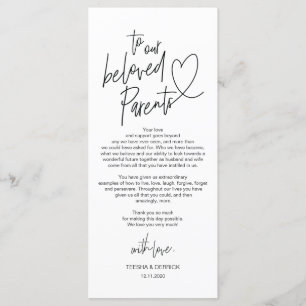 Modern calligraphy Place Setting Thank You Card