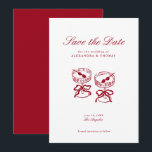 Modern Calligraphy Red Wedding Save the Date Invitation<br><div class="desc">The Modern Calligraphy Red Wedding Save the Date Invitation is the perfect way to announce your special day in style. Designed for couples who love bold, elegant, and timeless aesthetics, this save-the-date card features a striking red colour palette paired with graceful modern calligraphy. The contemporary yet romantic design captures the...</div>