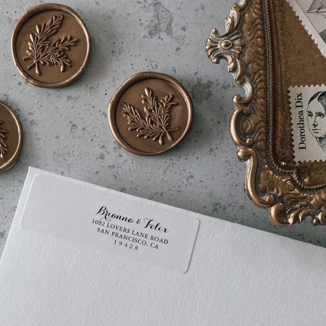 Modern Calligraphy Return Address Label (Creator Uploaded)