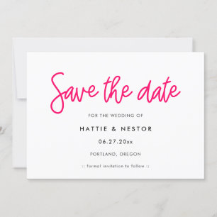 Modern calligraphy Save the date invitation
