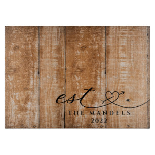 Modern Calligraphy Script Personalised Cutting Board