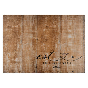 Modern Calligraphy Script Personalized  Cutting Board