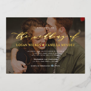 Modern Calligraphy Script Photo Wedding REAL
