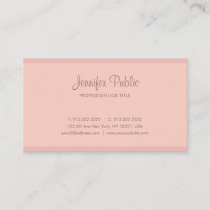 Modern Calligraphy Script Professional Chic Simple Business Card