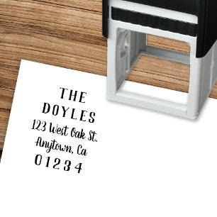 Modern Calligraphy Script Return Address Self-inking Stamp