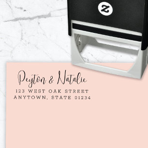Modern Calligraphy Script Return Address Self-inking Stamp