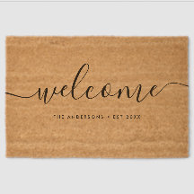 Modern Calligraphy Script Welcome Family Name