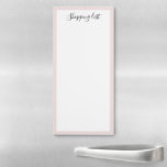Modern Calligraphy Shopping List Magnetic Notepad<br><div class="desc">Custom-designed magnetic notepad featuring modern simple design.</div>