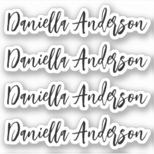 Modern Calligraphy Signature Name Vinyl Label,
