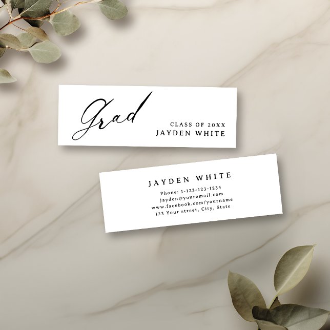 Modern Calligraphy Simple Graduation Name Card (Modern Calligraphy Simple Graduation Name Card)