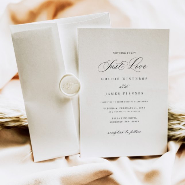 Modern Calligraphy Simple Wedding Invitation (Creator Uploaded)