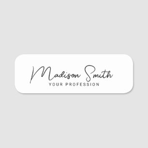 Modern Calligraphy Stylish Signature Elegant Name Tag