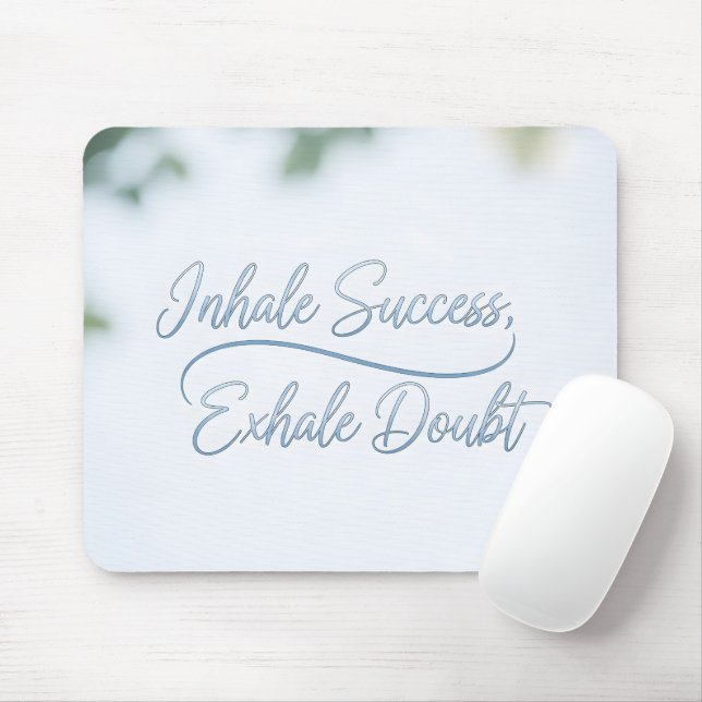 Modern Calligraphy Success Quote Aesthetic  Mouse Mat (With Mouse)