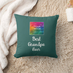 Modern Calligraphy Template Best Grandpa Ever Cushion