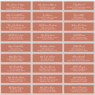 Modern Calligraphy Terracotta Wedding