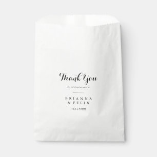 Modern Calligraphy Thank You Wedding Favour Bags