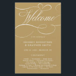 Modern calligraphy timeless gold  Wedding Program<br><div class="desc">A timeless and elegant wedding program featuring refined calligraphy script on a classic background,  perfect for a formal and sophisticated wedding celebration. For customisation or additional products featuring this design,  please feel free to contact me.</div>