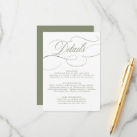 Modern calligraphy timeless Sage Green wedding