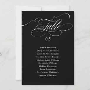 Modern calligraphy timeless Seating Chart Card