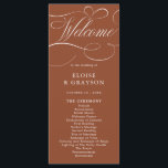 Modern Calligraphy Timeless Terracotta Wedding Programme<br><div class="desc">A timeless terracotta dessert theme  and elegant wedding program featuring refined calligraphy script on a classic background,  perfect for a formal and sophisticated wedding celebration. For customisation or additional products featuring this design,  please feel free to contact me.</div>