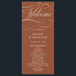 Modern Calligraphy Timeless Terracotta Wedding Programme<br><div class="desc">A timeless terracotta dessert theme  and elegant wedding program featuring refined calligraphy script on a classic background,  perfect for a formal and sophisticated wedding celebration. For customisation or additional products featuring this design,  please feel free to contact me.</div>