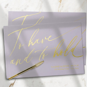 Modern Calligraphy To have and To hold wedding Guest Book