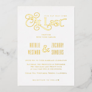 Modern Calligraphy Typography At Last Wedding