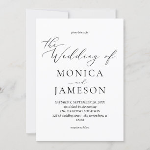 Modern Calligraphy V2 Wedding Invitation