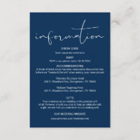 Modern Calligraphy, Wedding Details, Information E