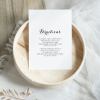Modern Calligraphy Wedding Directions