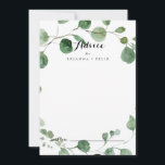 Modern Calligraphy Wedding Eucalyptus Advice Card<br><div class="desc">This modern calligraphy wedding eucalyptus advice card is perfect for a simple wedding. The design features watercolor hand-drawn elegant botanical eucalyptus branches and leaves. These cards are perfect for a wedding, bridal shower, baby shower, graduation party & more. Personalise the cards with the names of the bride and groom, parents-to-be...</div>