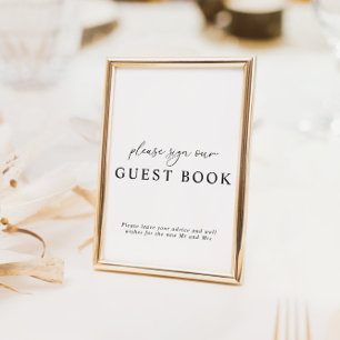 Modern Calligraphy Wedding Guest Book Sign Invitat Invitation