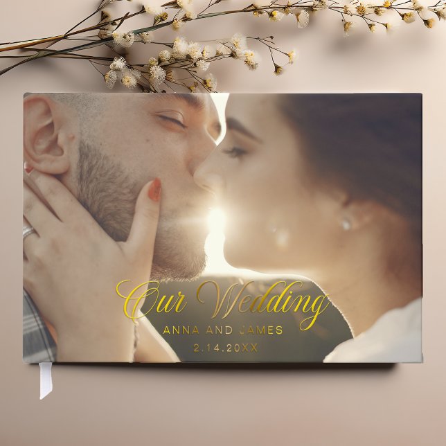 Modern Calligraphy Wedding Photo  Guest Book (Creator Uploaded)