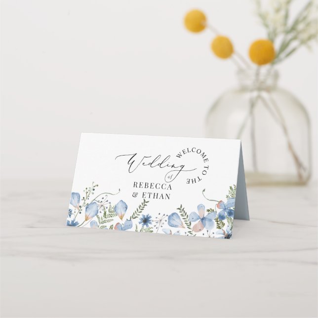Modern Calligraphy Wedding Place Card (Back)