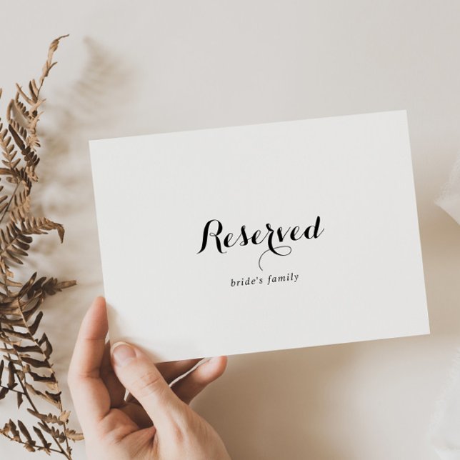Modern Calligraphy Wedding Reserved Sign (Creator Uploaded)