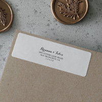 Modern Calligraphy Wedding RSVP Address Label