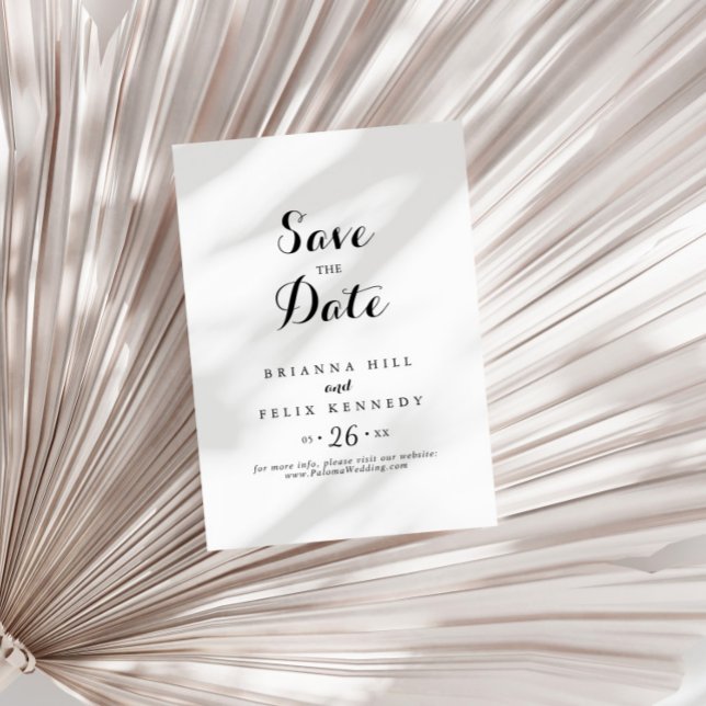 Modern Calligraphy Wedding Save The Date (Creator Uploaded)