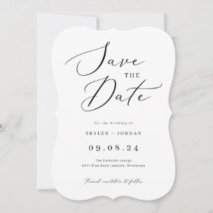 Modern Calligraphy Wedding Save the Dates