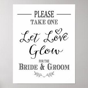 Modern Calligraphy Wedding sign Sparkler print