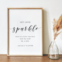 Modern Calligraphy Wedding Sparkler Send Off Sign