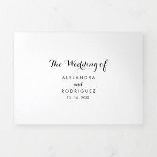 Modern Calligraphy Wedding Tri-Fold Invitation