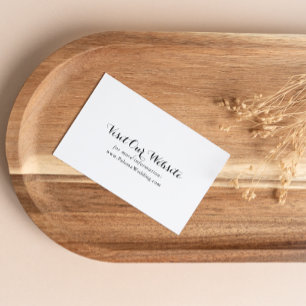 Modern Calligraphy Wedding Website Enclosure Card