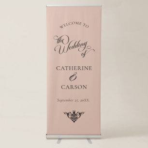 Modern Calligraphy Wedding Welcome Banner
