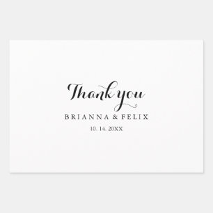 Modern Calligraphy Wedding Wrapping Paper Sheet