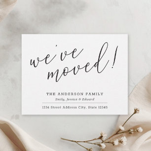 Modern Calligraphy We've Moved Moving Announcement Postcard